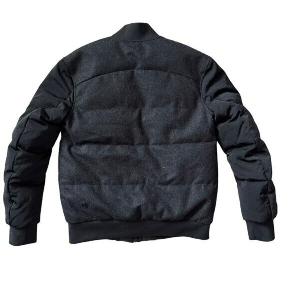 Lululemon Roam Far Reversible Wool Bomber Jacket Heather Gray/‎ Black Size 4 - Picture 7 of 12